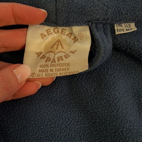 One size fits all blue fleece robe - Picture 5 of 9